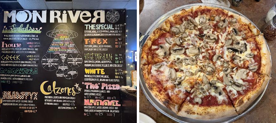Moon River Pizza Menu
